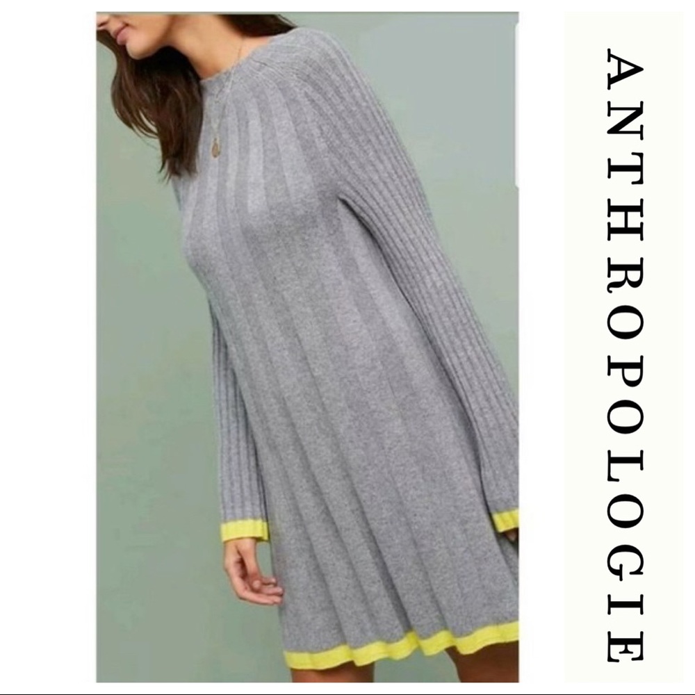 Anthropologie Arsenau Sweater Dress, Grey, Small